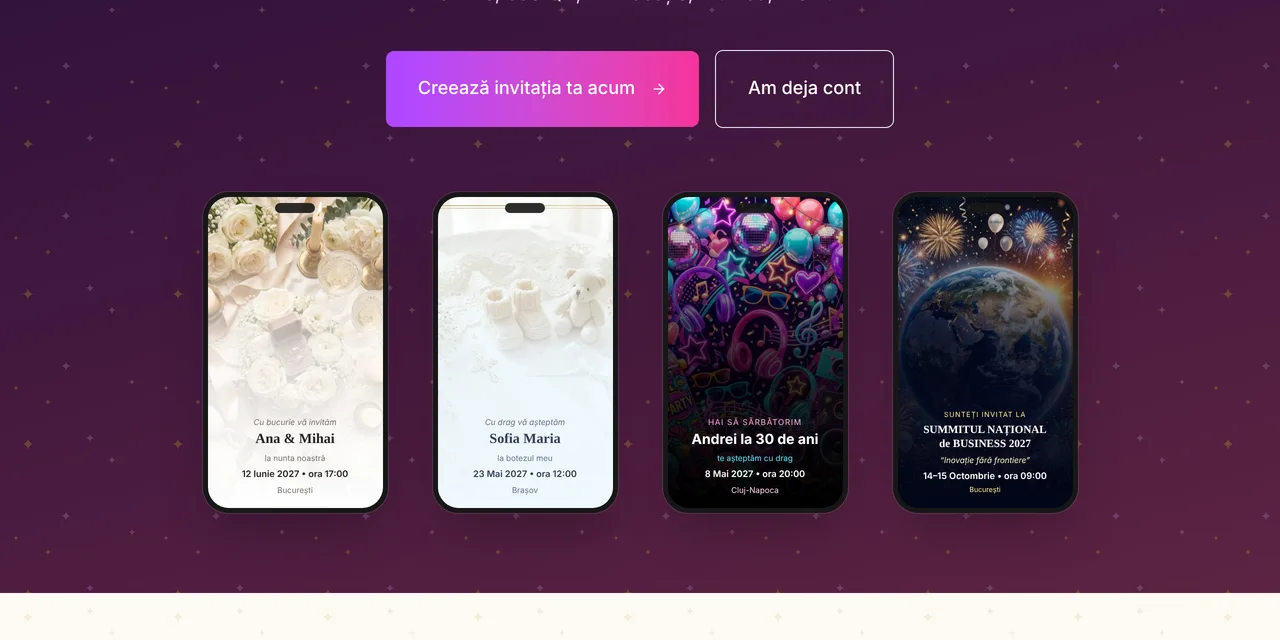 Modele de invitații digitale
