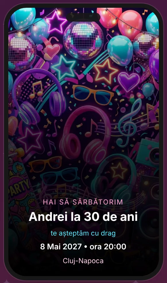 Invitație de petrecere